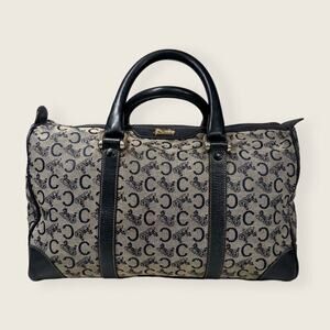 Vintage | Celine | C Macadam Carriage Hand Boston Handbag | Gray/Blue
